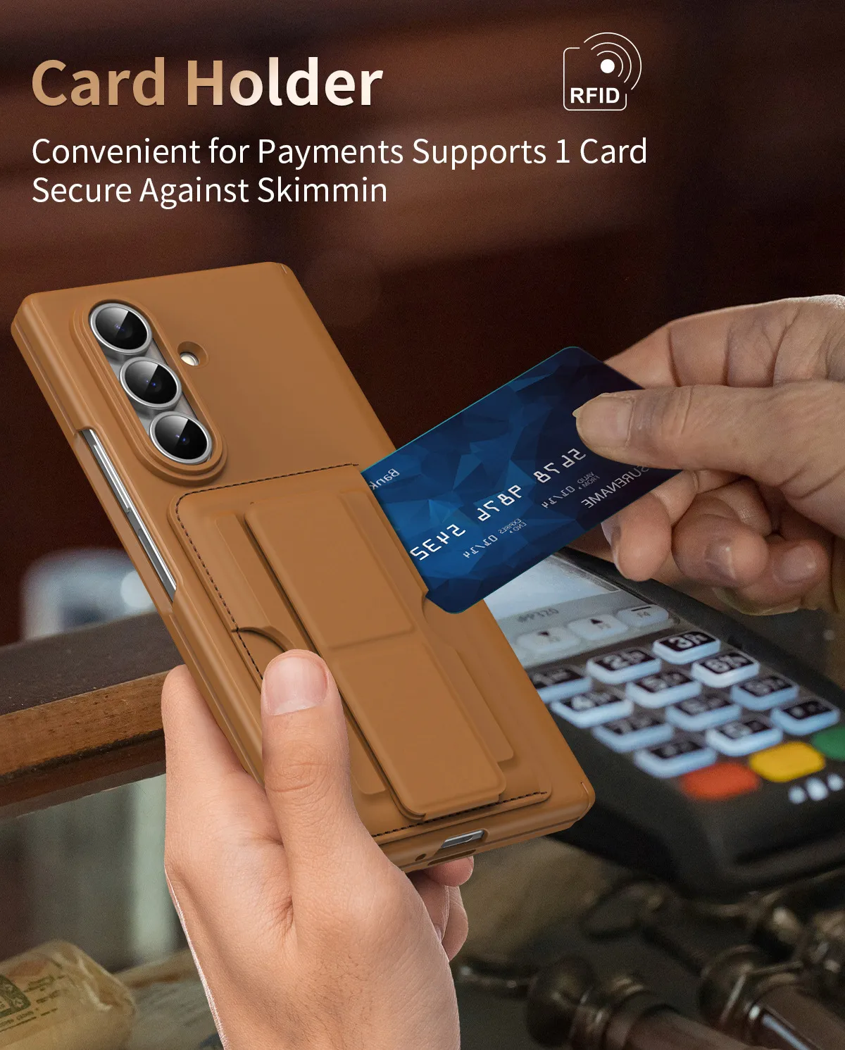 Compatible with Samsung Zfold8 Ultra phone case, foldable screen, SIM card holder, all-in-one protective case.
