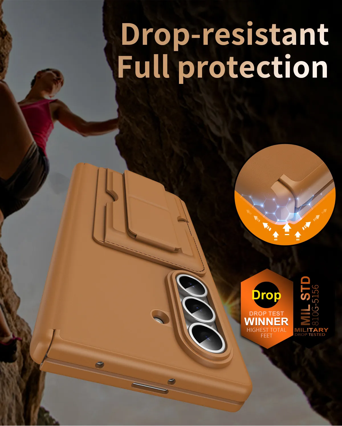 Compatible with Samsung Zfold8 Ultra phone case, foldable screen, SIM card holder, all-in-one protective case.
