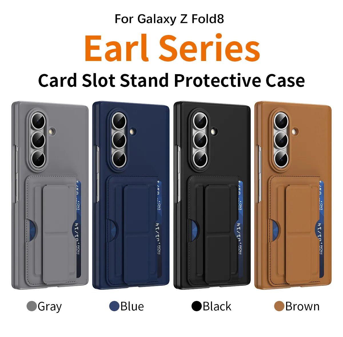Compatible with Samsung Zfold8 Ultra phone case, foldable screen, SIM card holder, all-in-one protective case.