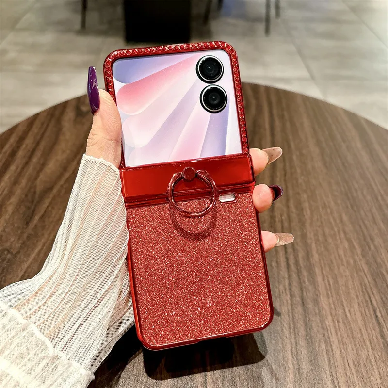 Compatible with Honor Magic V Flip2 phone case, foldable screen ring, luxury diamond-studded drop-proof protective case