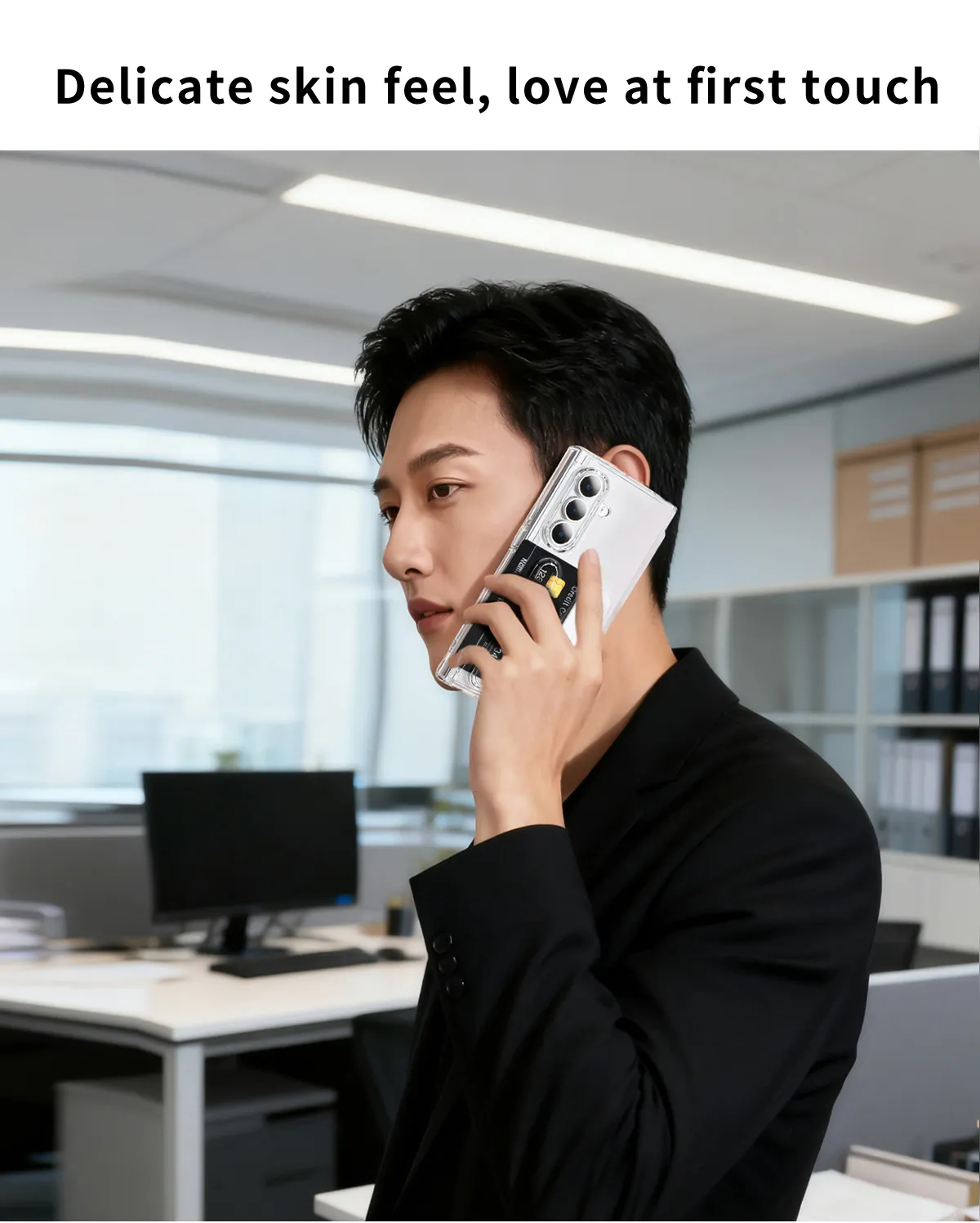 Compatible with Samsung Zfold8 phone case, FOLD7 folding official wrist strap, card slot, pen slot, integrated protective case.