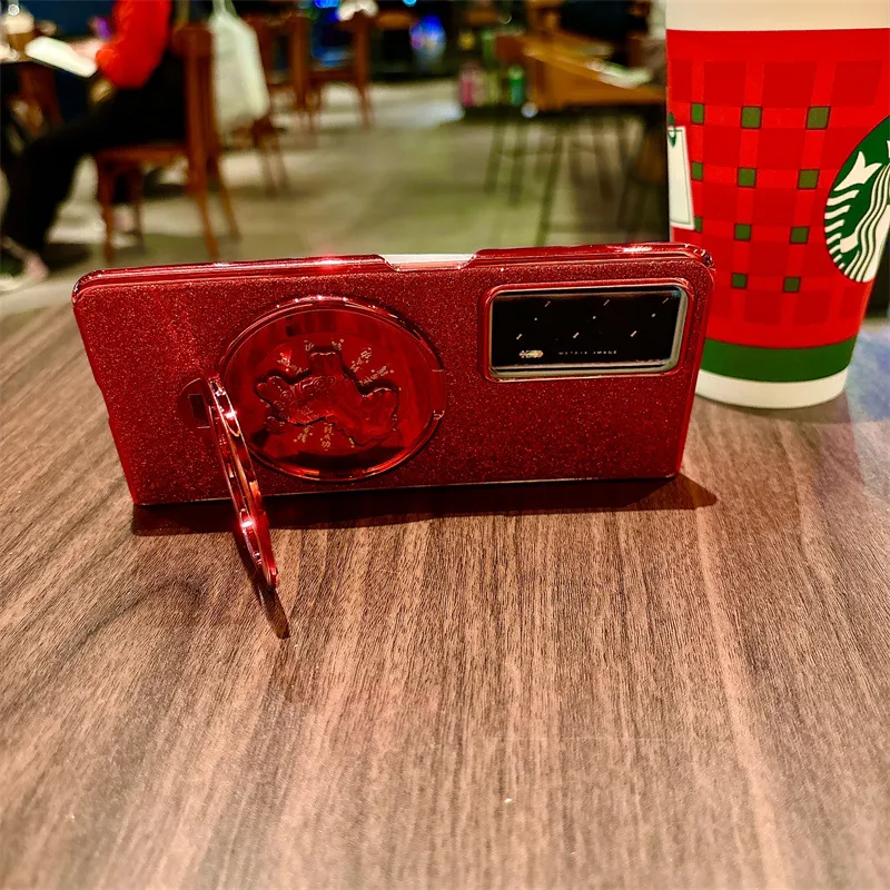 Honor Magic V2 Foldable Screen VS2 Red Year of the Horse New Rotating Ring Anti-drop Protective Case