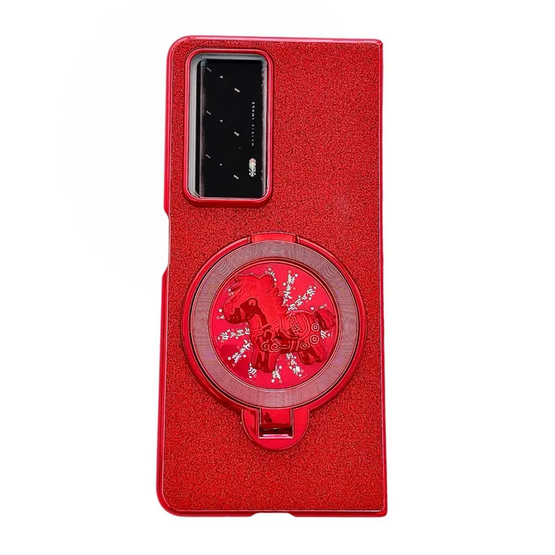 Honor Magic V2 Foldable Screen VS2 Red Year of the Horse New Rotating Ring Anti-drop Protective Case