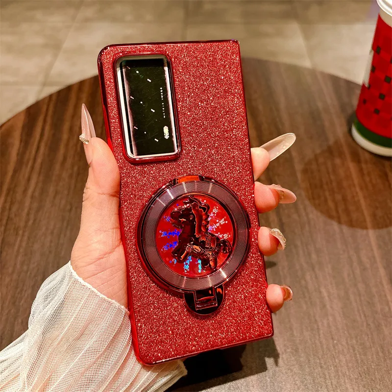 Honor Magic V2 Foldable Screen VS2 Red Year of the Horse New Rotating Ring Anti-drop Protective Case