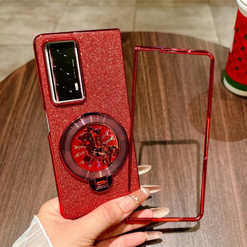 Honor Magic V2 Foldable Screen VS2 Red Year of the Horse New Rotating Ring Anti-drop Protective Case