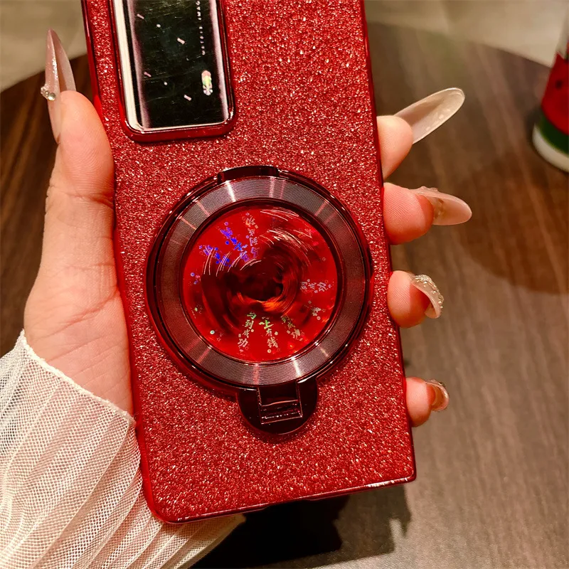Honor Magic V2 Foldable Screen VS2 Red Year of the Horse New Rotating Ring Anti-drop Protective Case