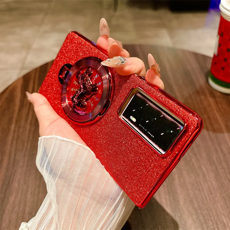 Honor Magic V2 Foldable Screen VS2 Red Year of the Horse New Rotating Ring Anti-drop Protective Case