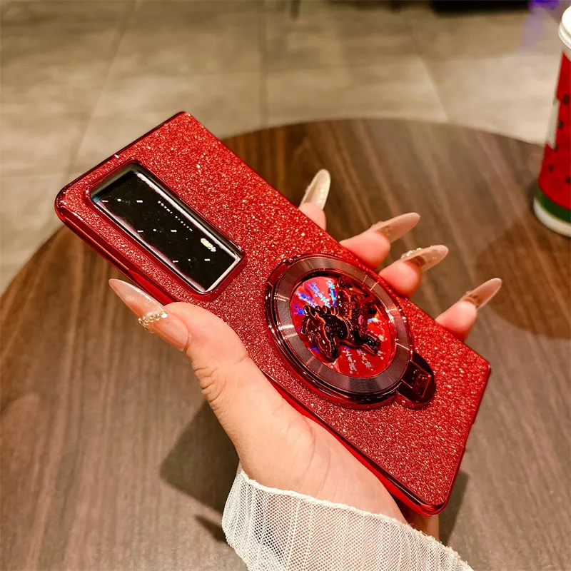 Honor Magic V2 Foldable Screen VS2 Red Year of the Horse New Rotating Ring Anti-drop Protective Case