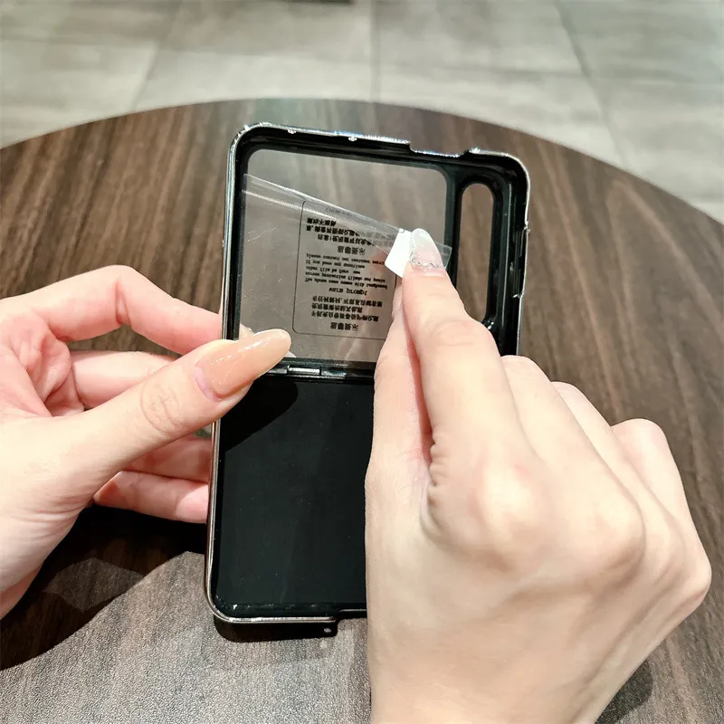 Huawei Pura X Phone Case, PURA X Foldable Screen Water Ripple Electroplated Ring Glitter Hinge Drop Protection Applicable