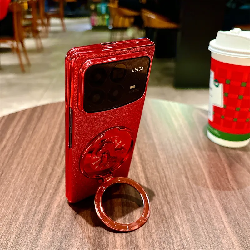 Xiaomi MIX FOLD4 phone case, compatible with Mi Mix Fold 3 foldable screen, Year of the Horse rotating ring, drop-proof case.