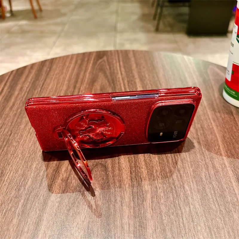 Xiaomi MIX FOLD4 phone case, compatible with Mi Mix Fold 3 foldable screen, Year of the Horse rotating ring, drop-proof case.