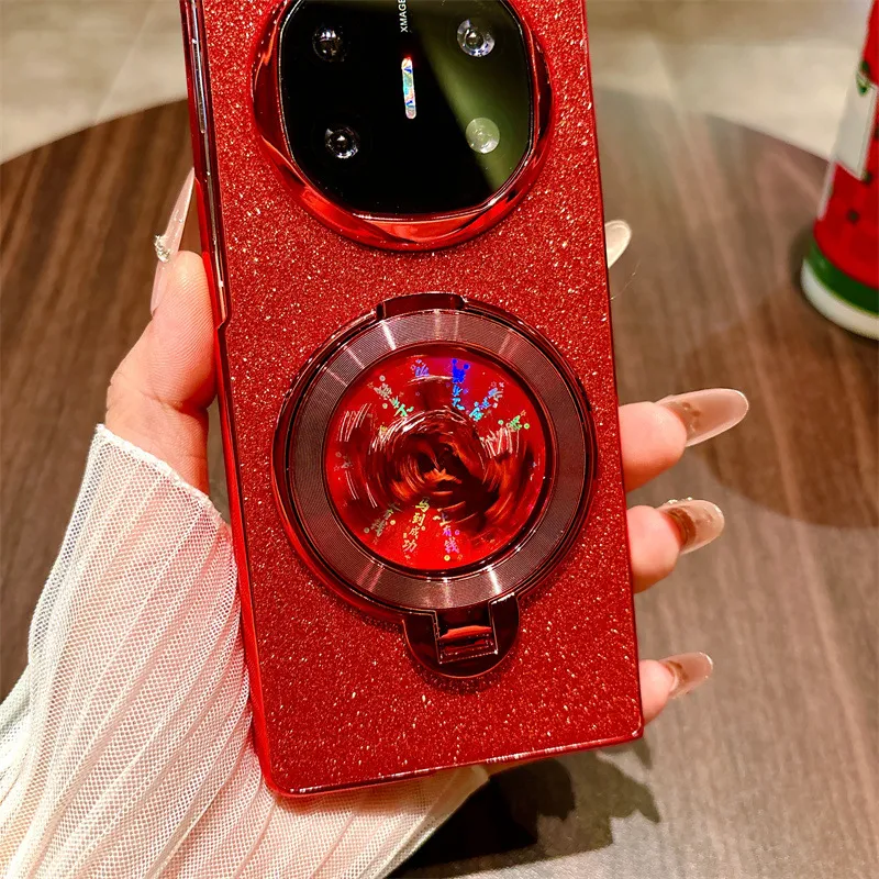 Compatible with Huawei MATE X7 and Mate X5 rotating ring foldable screen, Year of the Horse red anti-drop protective case