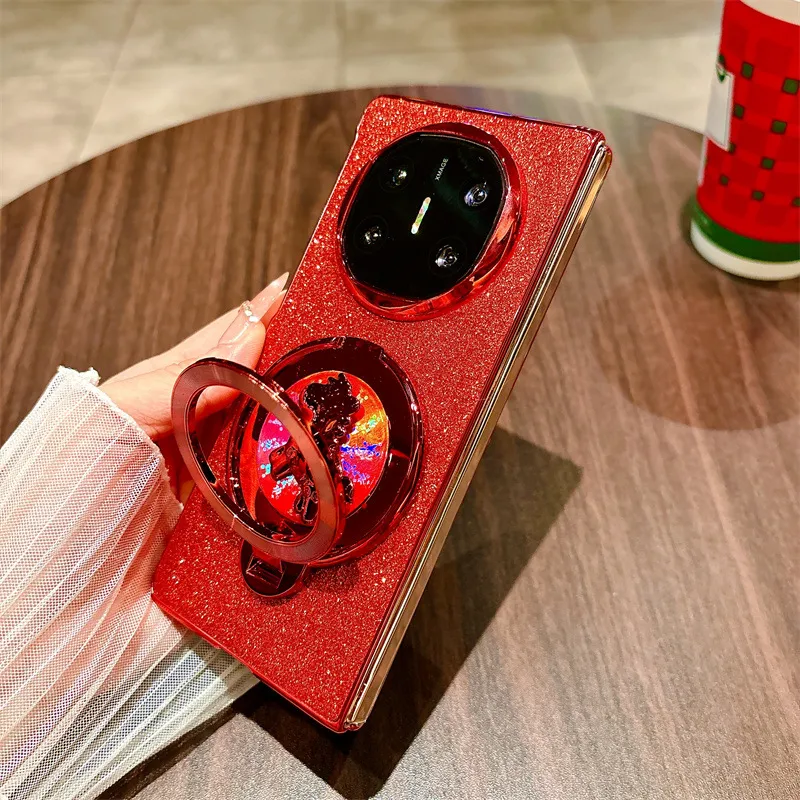 Compatible with Huawei MATE X7 and Mate X5 rotating ring foldable screen, Year of the Horse red anti-drop protective case