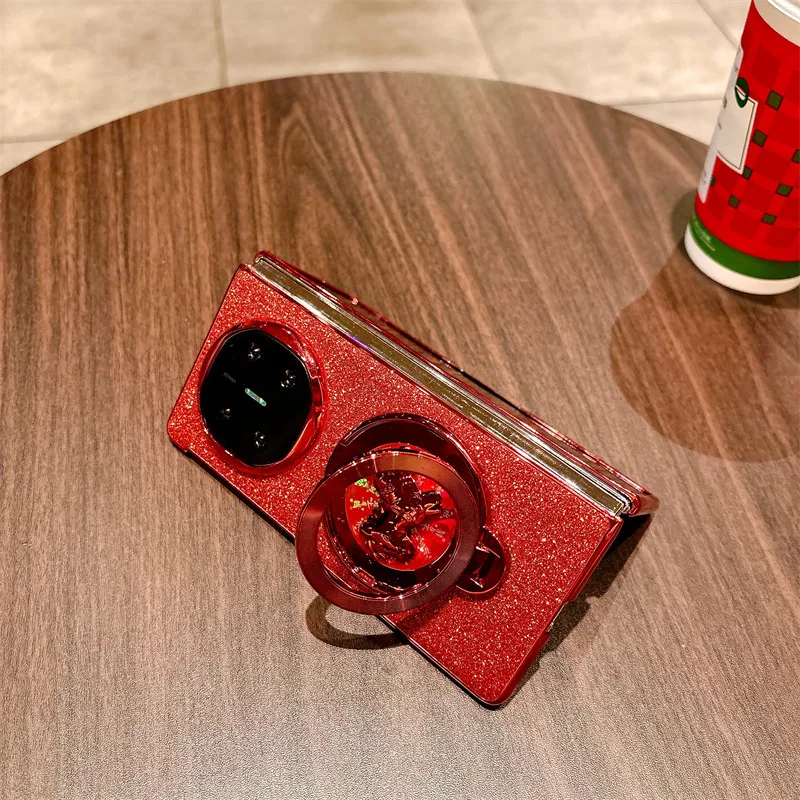Compatible with Huawei MATE X7 and Mate X5 rotating ring foldable screen, Year of the Horse red anti-drop protective case