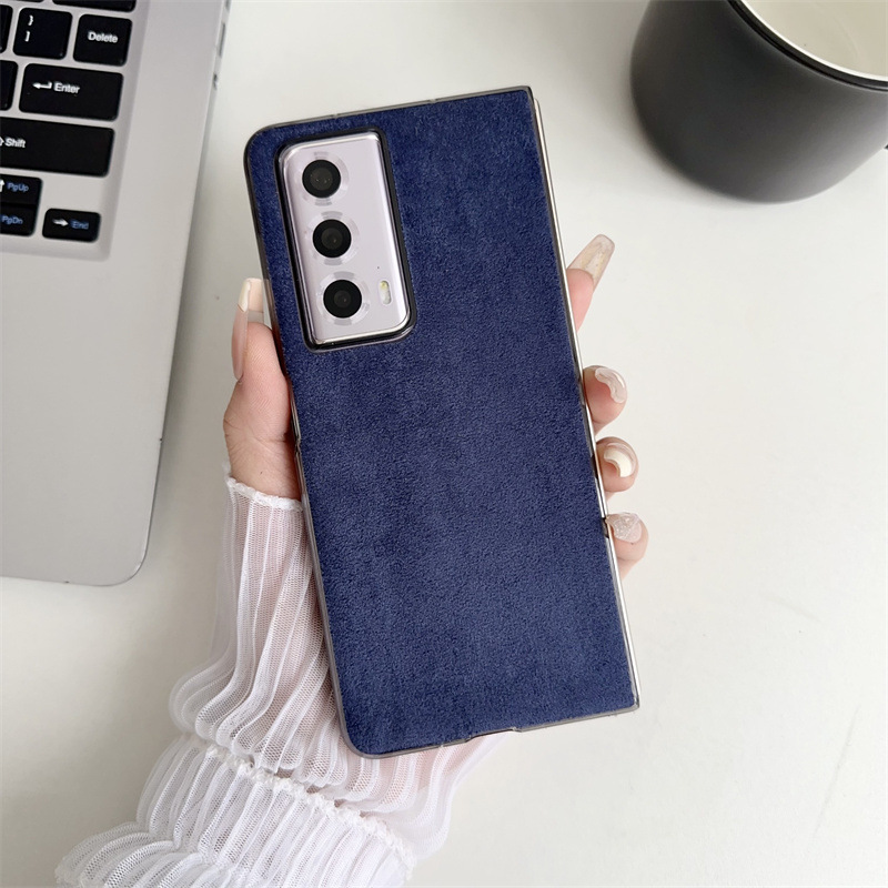 Honor MagicVS2 phone case, ultra-thin folding screen case, suede leather, business full-coverage drop-proof protective case. - Blue Honor MagicVS2