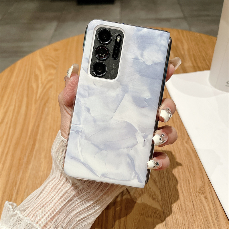 Compatible with OPPO Find N2 foldable phone case, FIND N2 ultra-thin minimalist drop-proof protective case - White Rococo OPPO Find N2