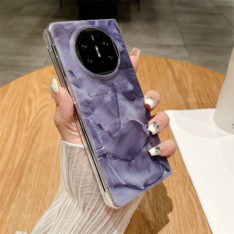 Compatible with Huawei Mate X5 phone case, MATE X3 folding LKK official drop-proof protective case stand 5G - Purple Rococo Huawei Mate X5