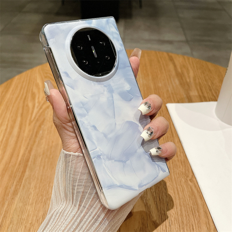 Compatible with Huawei Mate X5 phone case, MATE X3 folding LKK official drop-proof protective case stand 5G - White Rococo Huawei Mate X5
