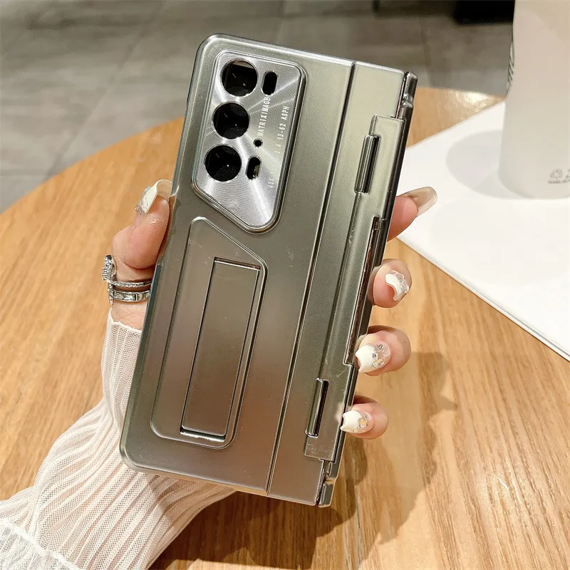 Honor MagicV2 RSR Phone Case, Foldable Screen Case, Integrated Electroplated Solid Color Drop-Proof Protective Case - Silver Armor Honor Magic V2 RSR