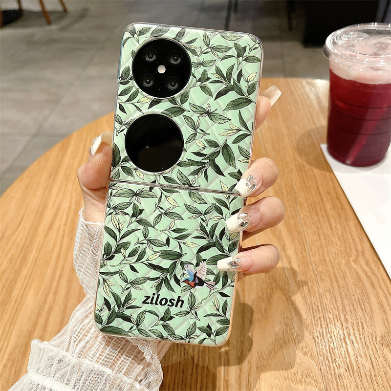 Huawei Pocket 2 Phone Case, P50 Treasure Box Foldable Screen Protective Leather Case, Summer Cool, 5G Drop Protection Suitable - Midsummer Huawei Pocket 2