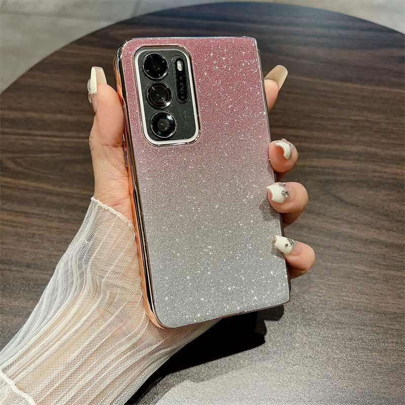 Compatible OPPO Find N phone case, foldable screen, FINDN handheld wrist strap, glitter stand, drop-proof protective case - Pink starry wristband OPPO Find N