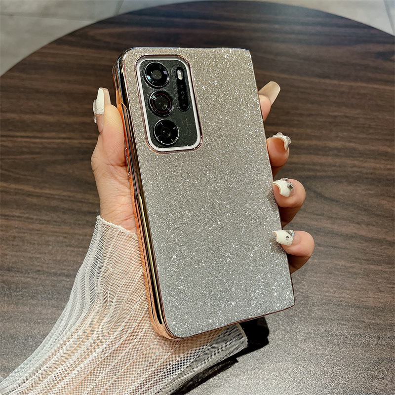 Compatible OPPO Find N phone case, foldable screen, FINDN handheld wrist strap, glitter stand, drop-proof protective case - Golden Stars OPPO Find N