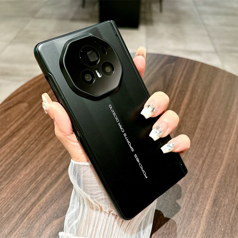 Honor MagicV3 Phone Case, Porsche Design, Ultra-Thin Full Coverage Hinge, Drop-Proof Protective Leather Case - Black Premium Honor MagicV3