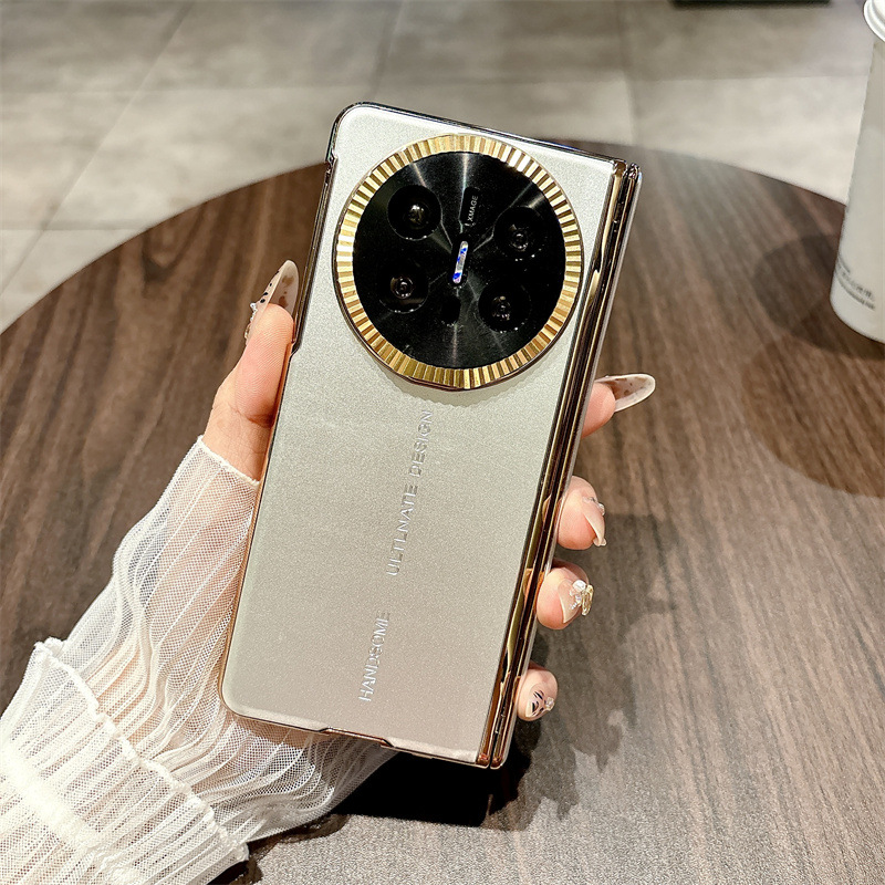 Compatible with Huawei Mate X6 phone case, MATE X6 foldable electroplated aluminum alloy ultra-thin anti-drop protective case 5G - Silver Baida Huawei Mate X6